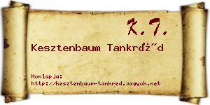 Kesztenbaum Tankréd névjegykártya